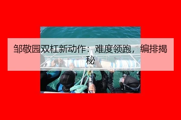 邹敬园双杠新动作：难度领跑，编排揭秘